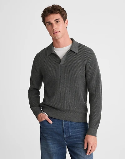 Shaker-Stitch Sweater Polo | Madewell