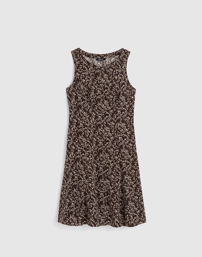 Button-Front Boatneck Mini Dress in Floral | Madewell