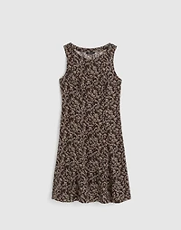 Button-Front Boatneck Mini Dress in Floral | Madewell