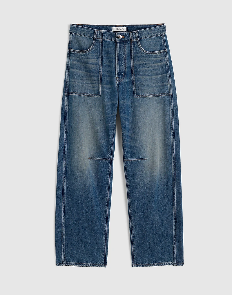 The Curvy Darted Utility Barrel-Leg Jean | Madewell
