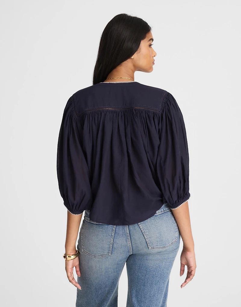 Balloon-Sleeve Top