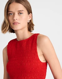 The Melody Scoopback Smocked Mini Dress | Madewell