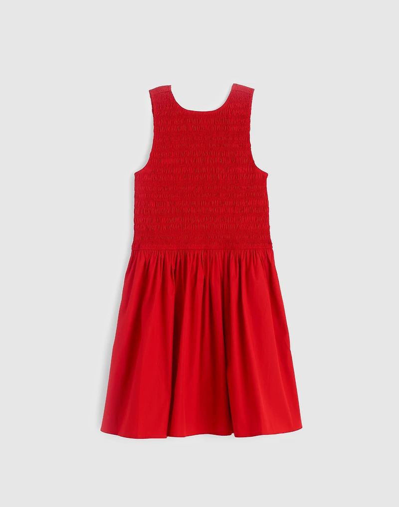 The Melody Scoopback Smocked Mini Dress | Madewell