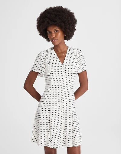 Button-Front Mini Dress | Madewell
