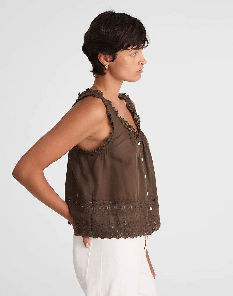 Embroidered Scalloped Tank | Madewell