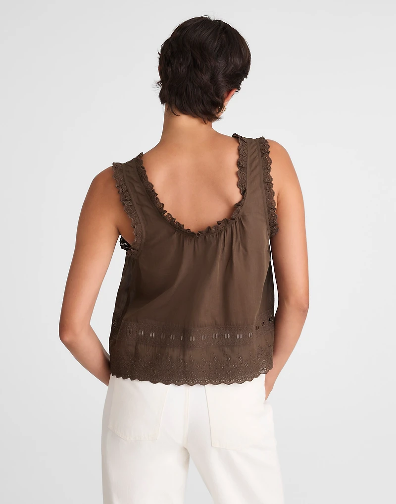 Embroidered Scalloped Tank | Madewell