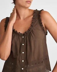 Embroidered Scalloped Tank | Madewell