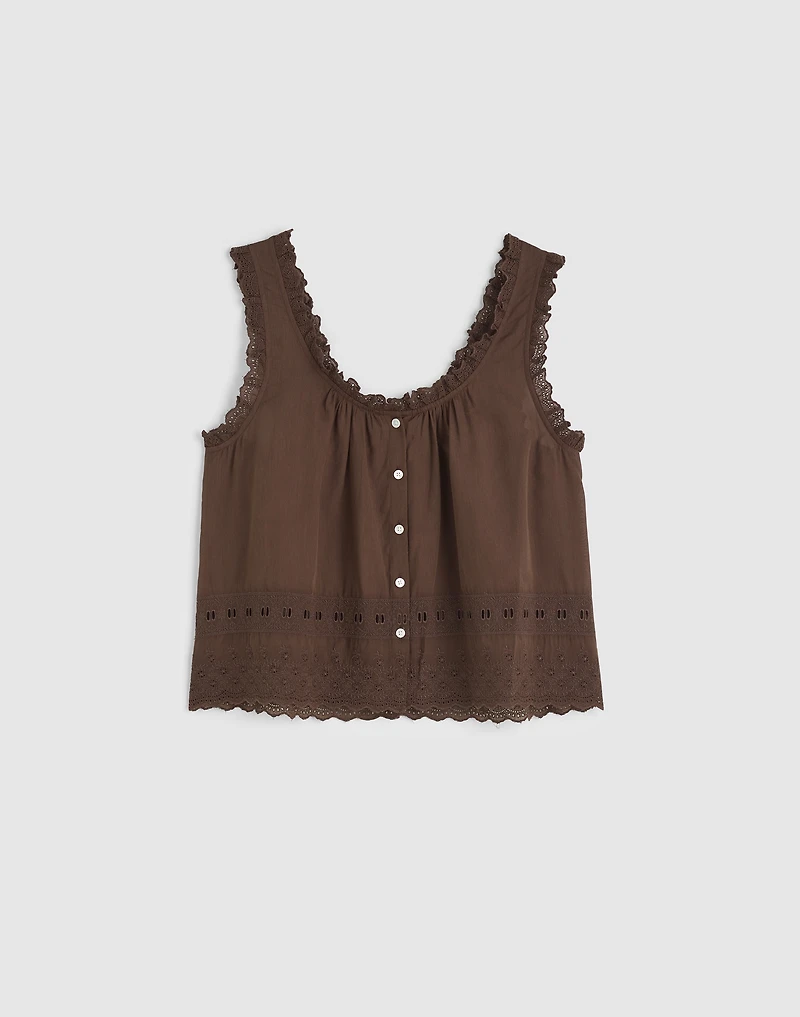 Embroidered Scalloped Tank | Madewell