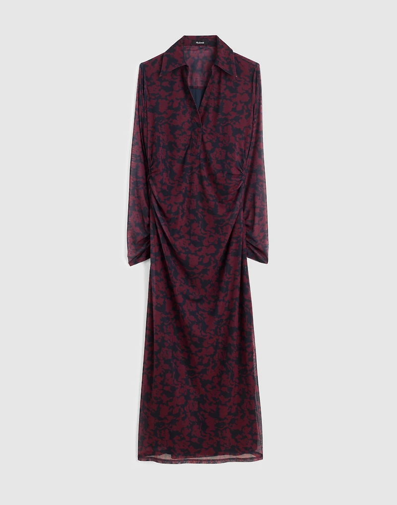 Long-Sleeve Polo Midi Dress | Madewell