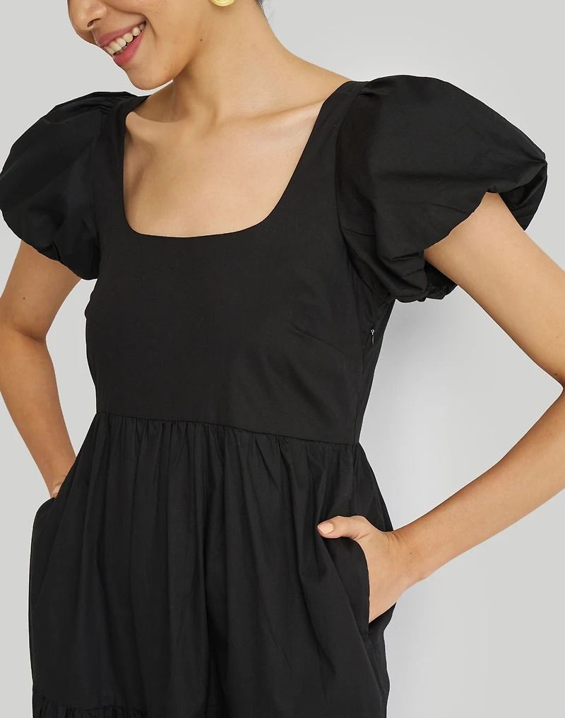 Reistor Puff Sleeve Tiered Maxi Dress | Madewell