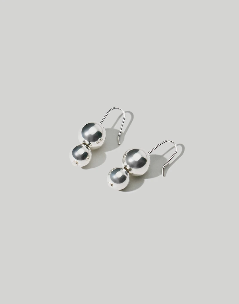 Maslo Jewelry Double Orb Silver Earrings | Madewell
