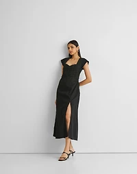 Reistor® Ruched Dress with Front Slit | Madewell