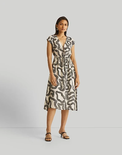 Reistor® Deep V-neck. Gathered Dress | Madewell