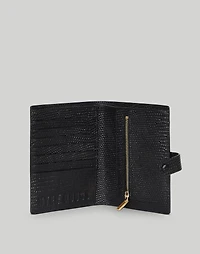 Hyer Goods Traveler's Wallet with Coin Pocket- Black LIzard | Madewell