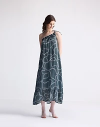 Reistor® One Shoulder Midi Dress Abstract Stripes | Madewell