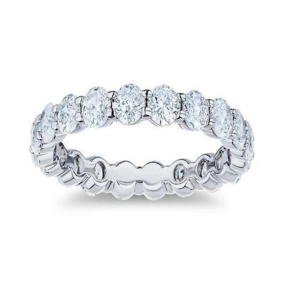 Platinum 3.15ct Oval Cut Eternity Band