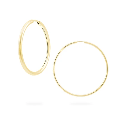 54 mm Yellow Gold Hoop Earrings