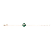 Jeux De Liens Harmony Rose Gold, Malachite and Diamond Bracelet