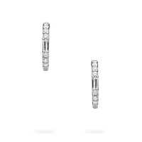 White Gold Diamond Hoop Earrings