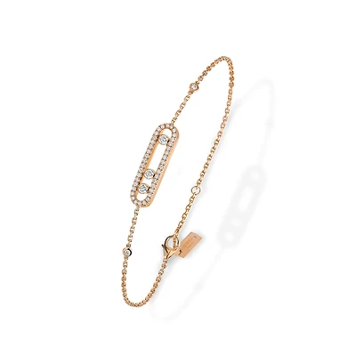 Baby Move Rose Gold and Diamond Pavé Bracelet