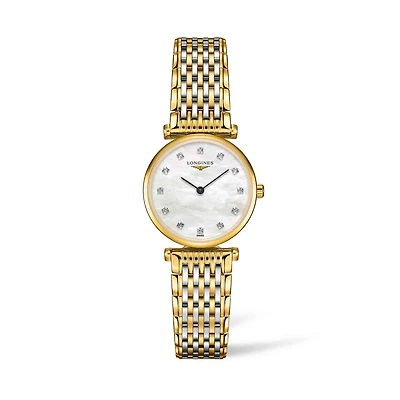 La Grande Classique Quartz 24 mm Yellow PVD Stainless Steel and Diamond