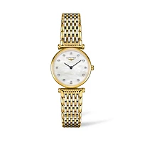 La Grande Classique Quartz 24 mm Yellow PVD Stainless Steel and Diamond
