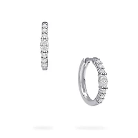 White Gold Diamond Hoop Earrings