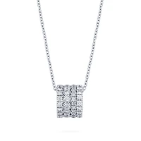 Diamond Barrel Pendant Necklace
