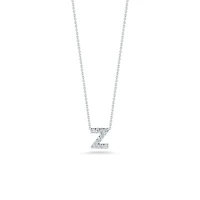 Tiny Treasures Love Letter Z White Gold and Diamond Pendant
