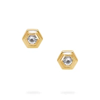 Yellow Gold Birthstone Earrings