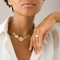 Lunaria Yellow Gold and Diamond Necklace