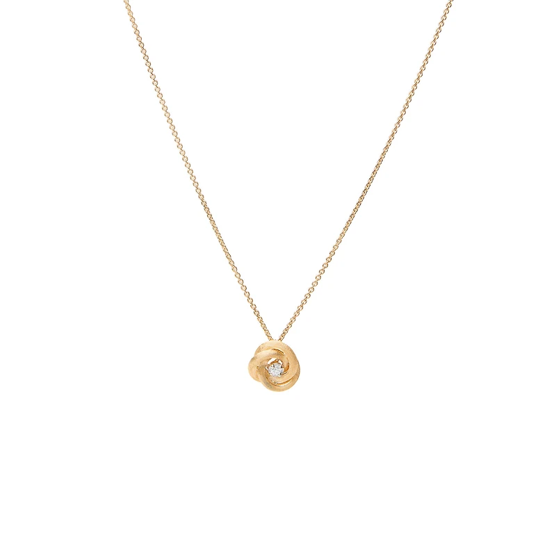 Jaipur Yellow Gold and Diamond Flower Pendant