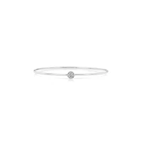 Stackable White Gold and Diamond Pavé Cluster Bangle