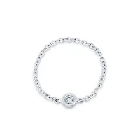 White Gold and Diamond Chain Ring