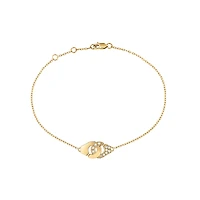 Menottes R8 Yellow Gold and Diamond Pavé Bracelet