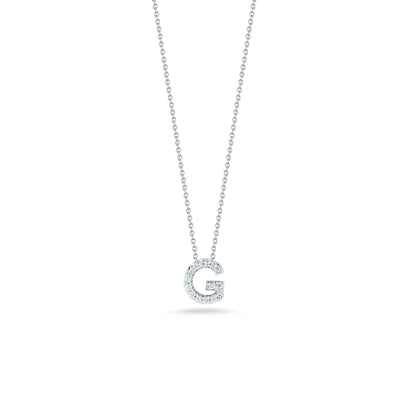 Tiny Treasures Love Letter White Gold and Diamond Pendant