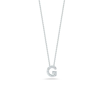 Tiny Treasures Love Letter White Gold and Diamond Pendant