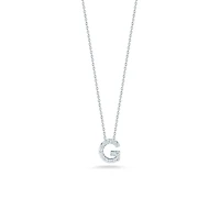 Tiny Treasures Love Letter White Gold and Diamond Pendant