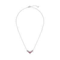 Josephine Aigrette White Gold, Ruby and Diamond Pavé Pendant