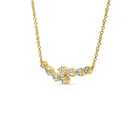 Gatsby Yellow Gold and Diamond Bar Necklace