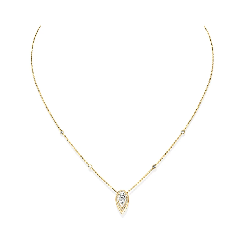 Fiery Yellow Gold and Diamond Pendant .25ct