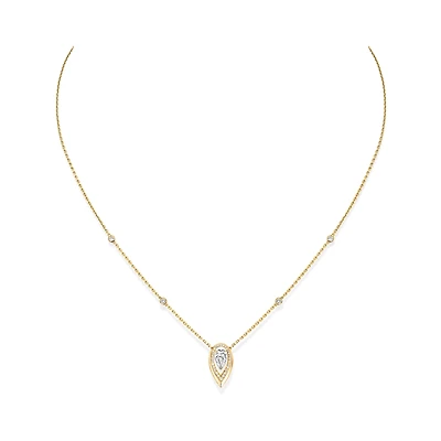 Fiery Yellow Gold and Diamond Pendant .25ct