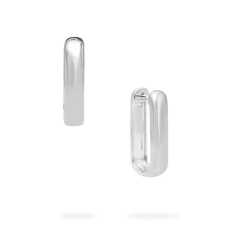 Silver U-Shape Huggies, 22MM