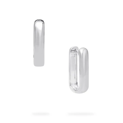 Silver U-Shape Huggies, 22MM