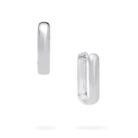 Silver U-Shape Huggies, 22MM