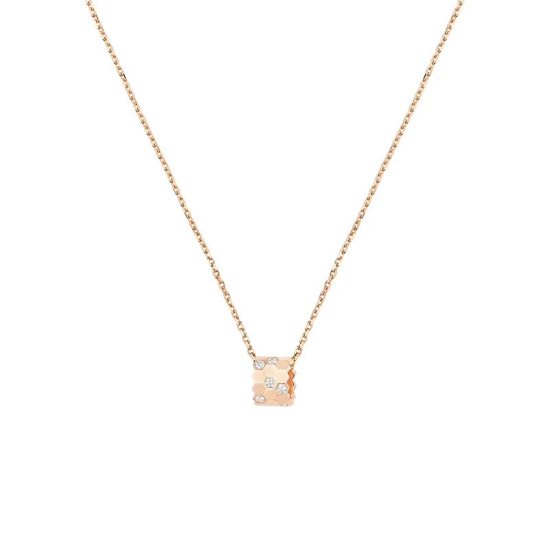 Bee de Chaumet Small Rose Gold and Diamond Pendant