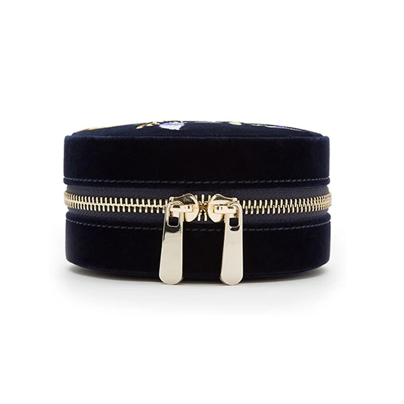 Zoe Indigo Round Travel Zip Case