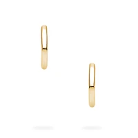 Yellow Gold Huggie Earrings, 15 mm