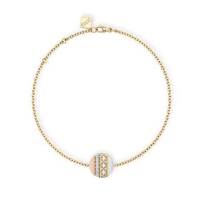 Diamond Circle Bracelet, Tri-Gold