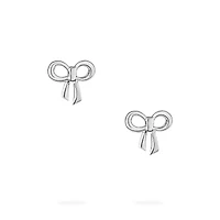 Sterling Silver Bow Earrings for Kids